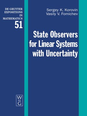 cover image of State Observers for Linear Systems with Uncertainty